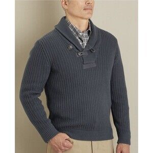 Duluth Trading Men's High-Neck Infantry Sweater NWOT Cotton Wool Blend Sz L